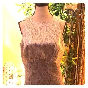 Sequin Snake Skin Silk Dress #153